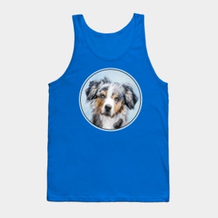 Miniature American Shepherd Painting - Dog Art Tank Top